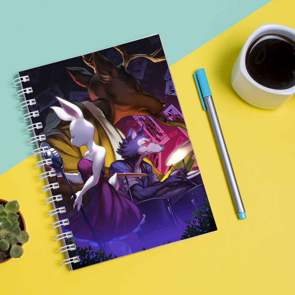 

Скетчбук Sketchbook для рисования с принтом Сериал Выдающиеся звери - Beastars