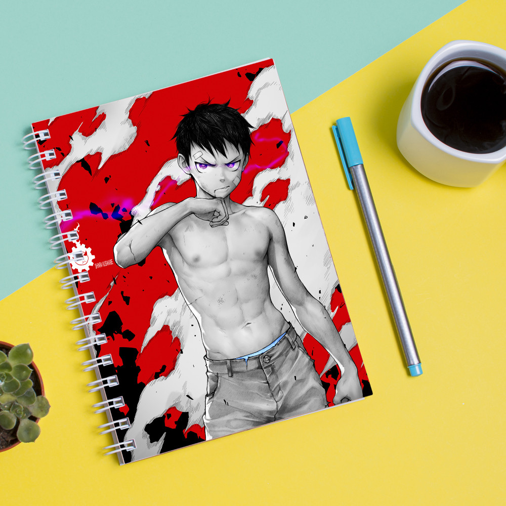 

Скетчбук Sketchbook для рисования с принтом Аниме Пламенная бригада пожарных, Enen no Shouboutai, Fire Force 2