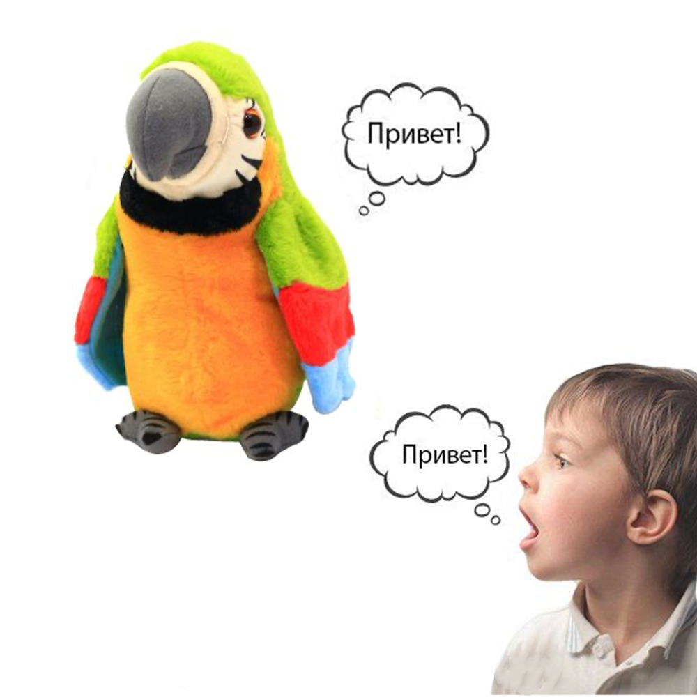 

Говорящий попугай повторюшка Зеленый Parrot Talking