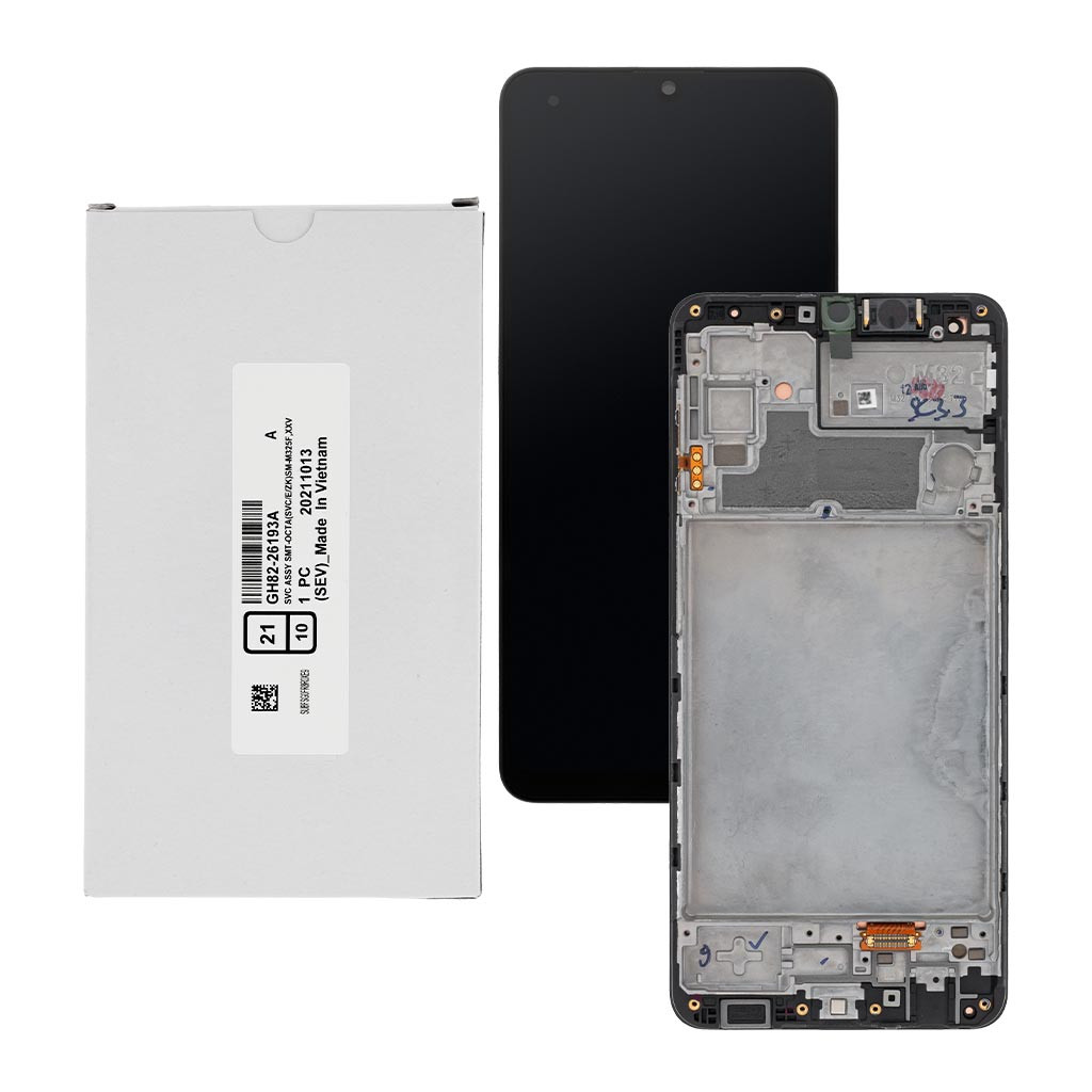 

Дисплей Samsung M325 Galaxy M32, GH82-26193A, с тачскрином, рамкой, Service Pack Original, Black