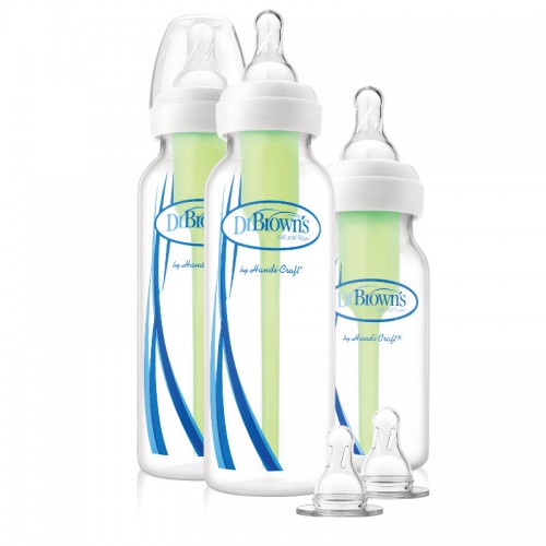 

Стартовый комплект для новорожденного Dr.Browns® Natural Flow® (бутылочка с узким горлышком 250 мл х 2шт., 120 мл х 1 шт., соска уровень 2 х 2шт.,