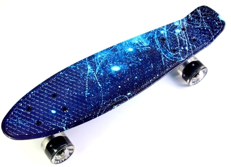 

Пенни борд (скейтборд) со светящимися колесами Penny Board "Fish" Universe