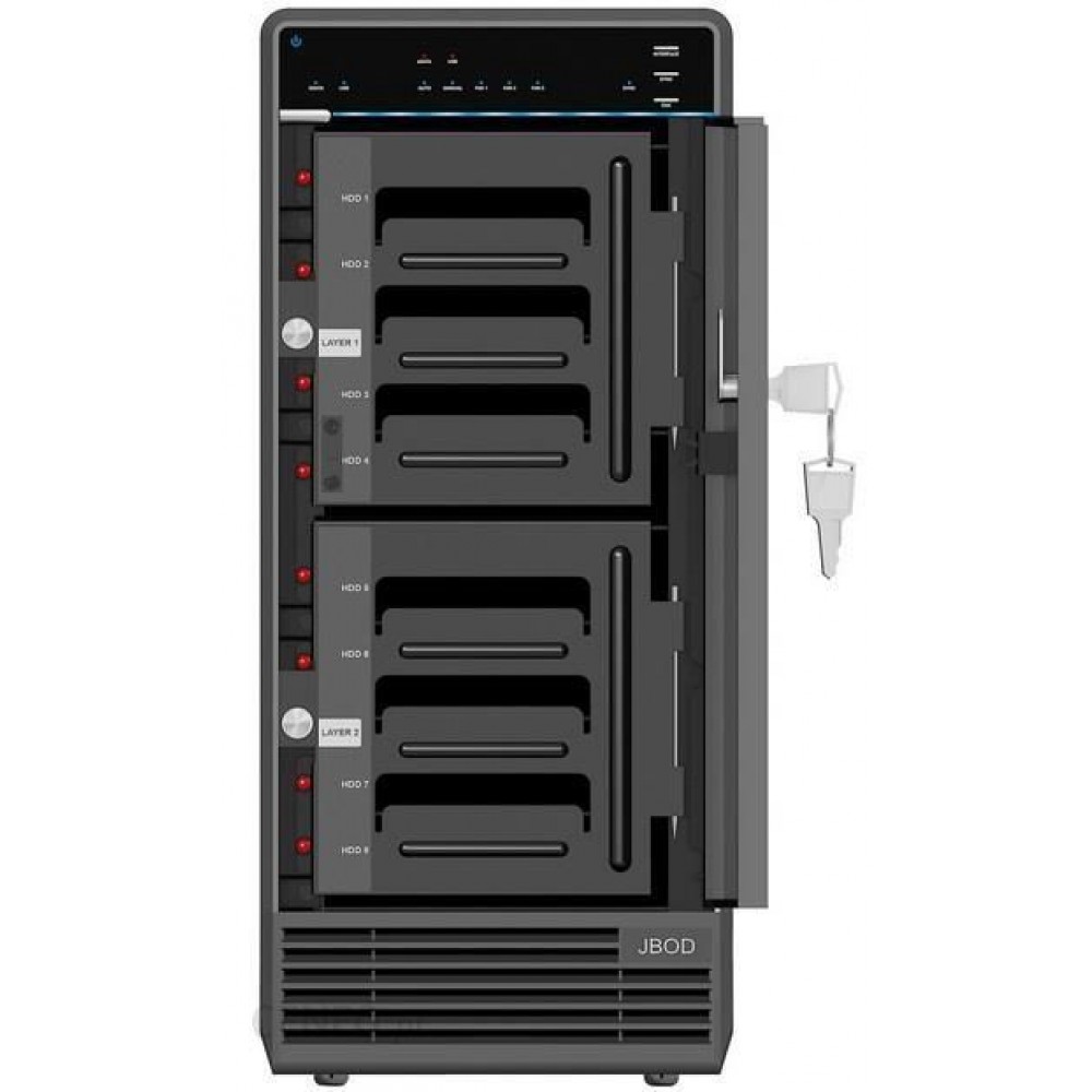 

Корпус RaidSonic Icy Box Obudowa na 8 dysków 3,5'' SATA I/II/III USB 3.0 eSATA RAID Czarna (IB-RD3680SU3)
