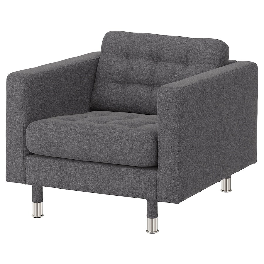 

Крісло IKEA LANDSKRONA Gunnared темно-сірий / метал (992.691.60)