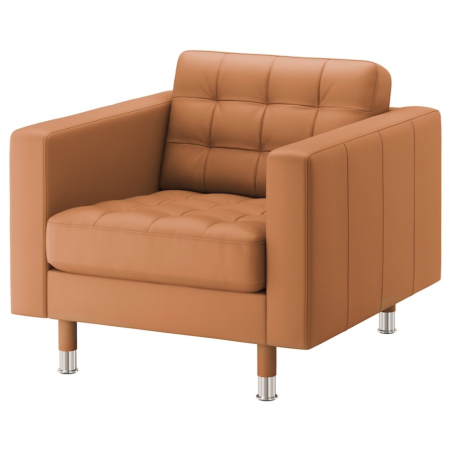 

Крісло IKEA LANDSKRONA Grann / Bomstad золотисто-коричневий / метал (092.691.93)