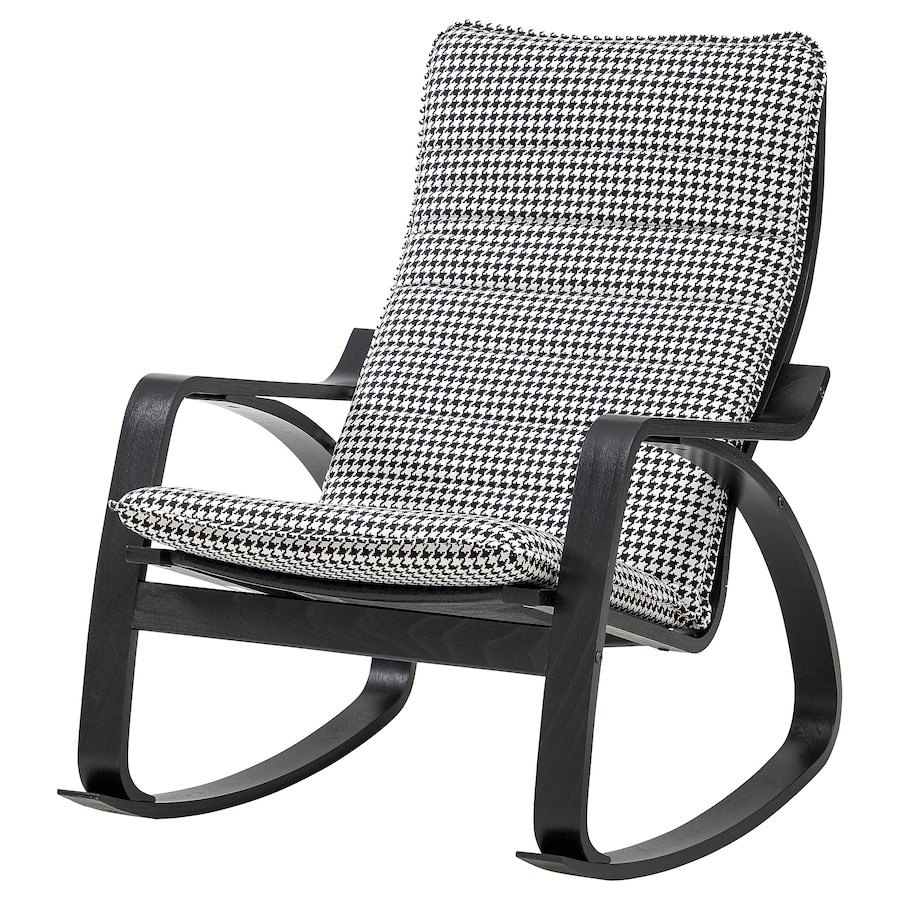 

Крісло-гойдалка IKEA POANG / HAVERODAL чорно-коричневий / Vibberbo чорний / бежевий (194.636.46)