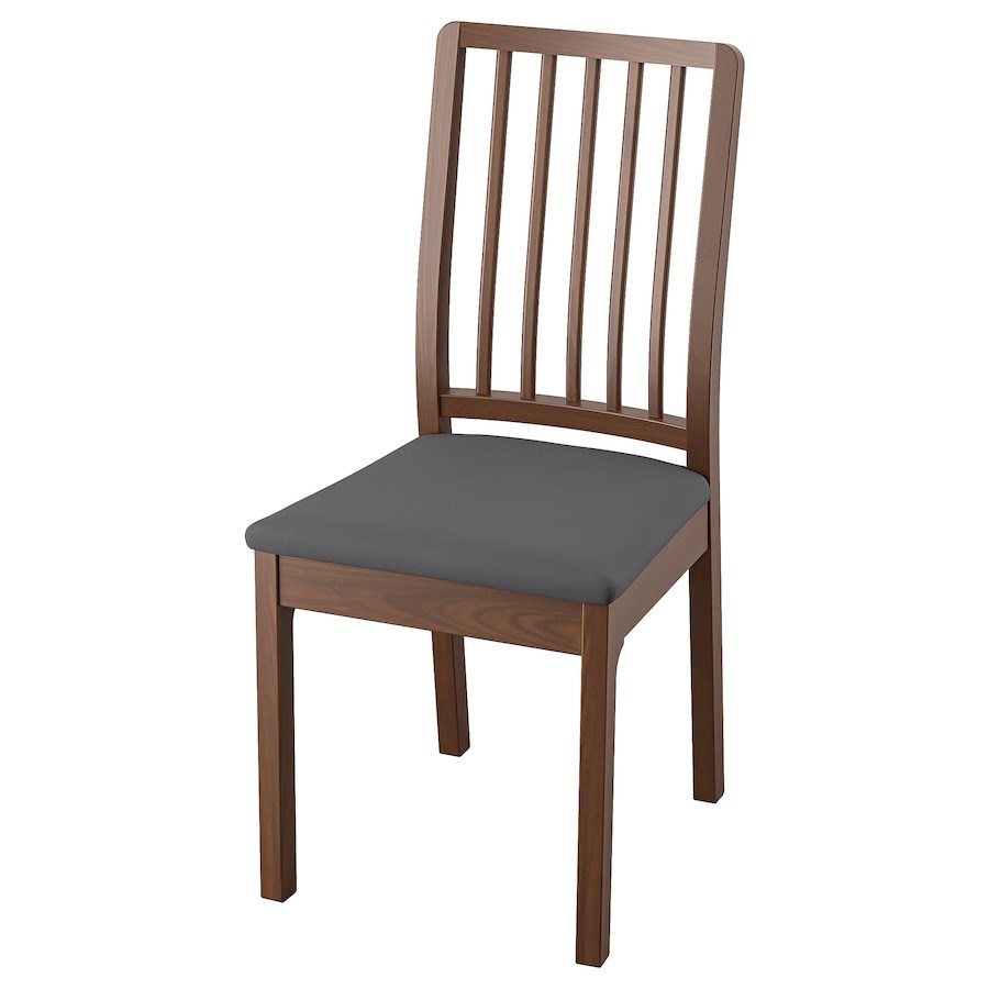 

Стілець IKEA EKEDALEN коричневий / Хакебо темно-сірий (094.293.56)