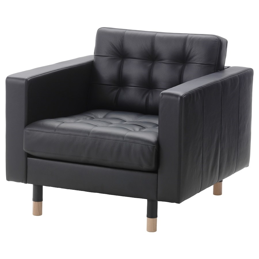 

Крісло IKEA LANDSKRONA Grann / Bomstad чорне / дерево (590.317.78)
