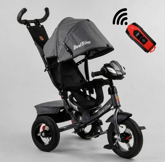 

Велосипед BEST TRIKE 3390 / 43-565 Серый USB Пульт надувные колеса