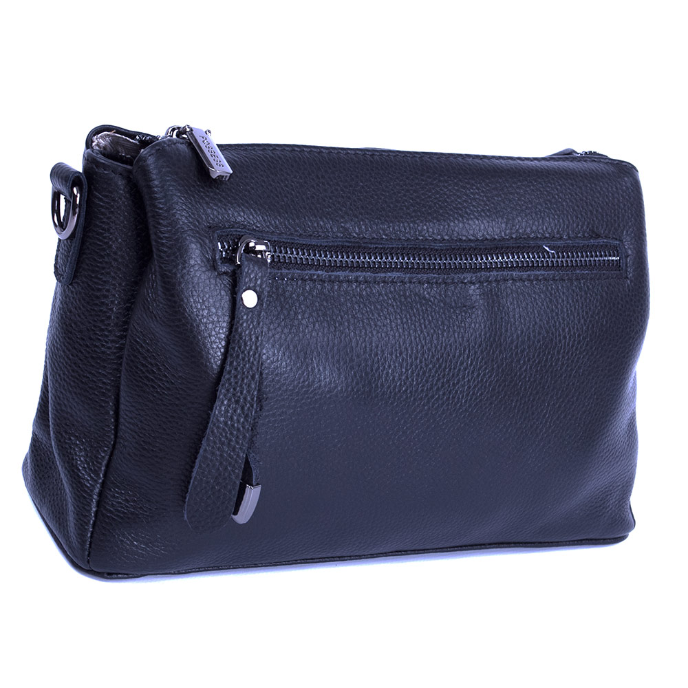 

Сумка женская кросс боди кожаная NN22427 черная