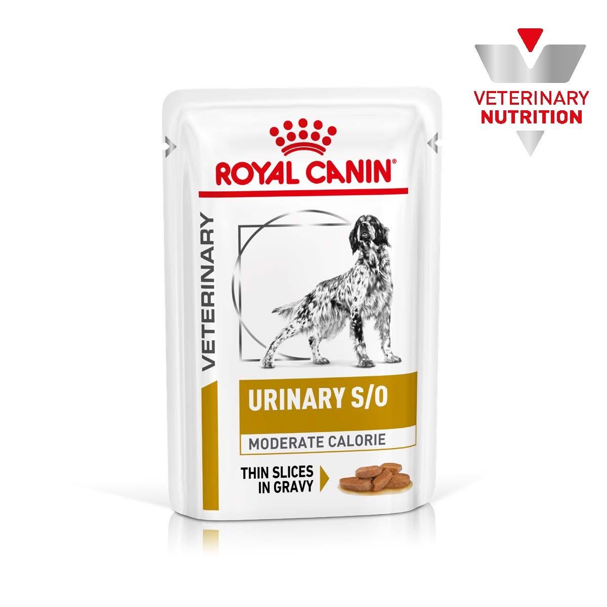 

Royal Canin URINARY S/O Moderate Calorie pouch Ломтики в соусе Ветеринарная диета для собак при заболеваниях нижних мочевыводящих путей Блок паучей 12 штук