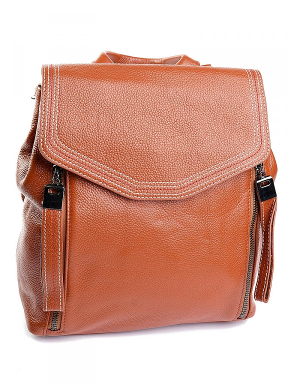 

Рюкзак женский кожаный на три отделения 88805 коричневый