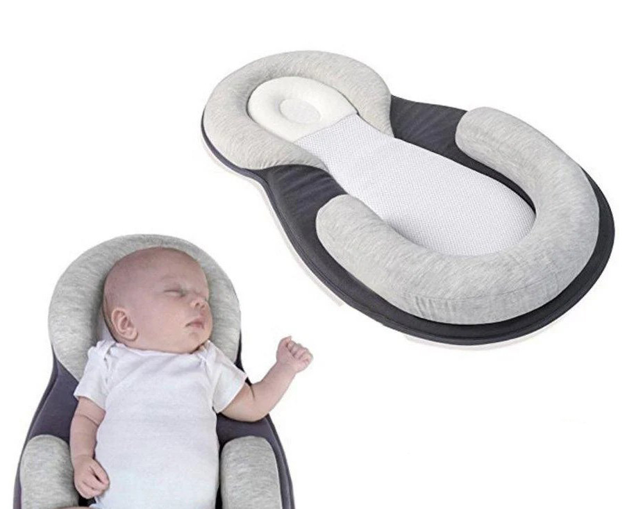 

Подушка для новорожденных Baby Sleep Positioner Серая l