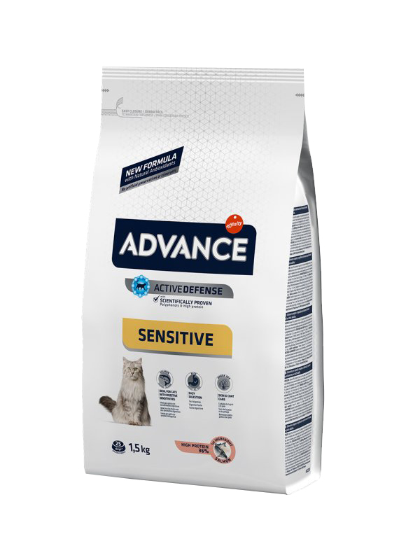 

Сухой корм Advance Salmon Sensitive для кошек с чувствительным пищеварением 1.5 кг