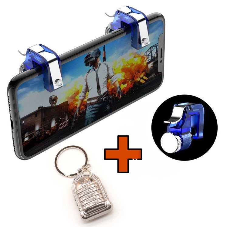 

Игровые контроллеры Marpiel R11 Blue (геймпад триггеры курки для смартфона для PUBG) + брелок рюкзак 3 уровня