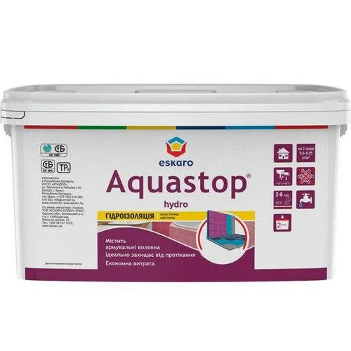 

Гидроизоляция Aquastop Hydro голубая 4 кг