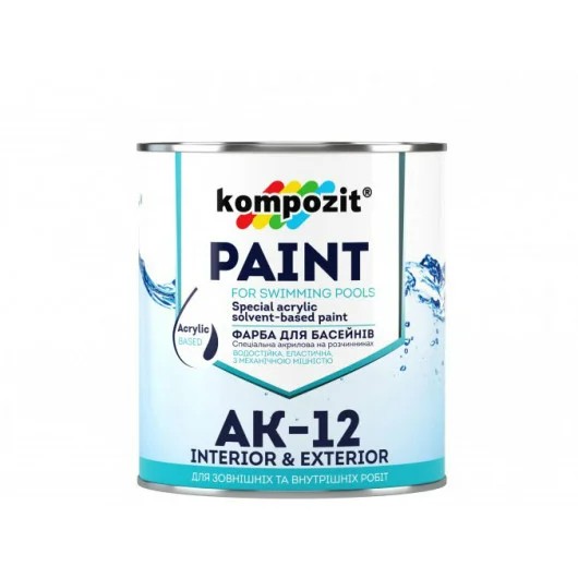 

Краска Kompozit для бассейнов Аk-12 голубая мат 2,8 кг