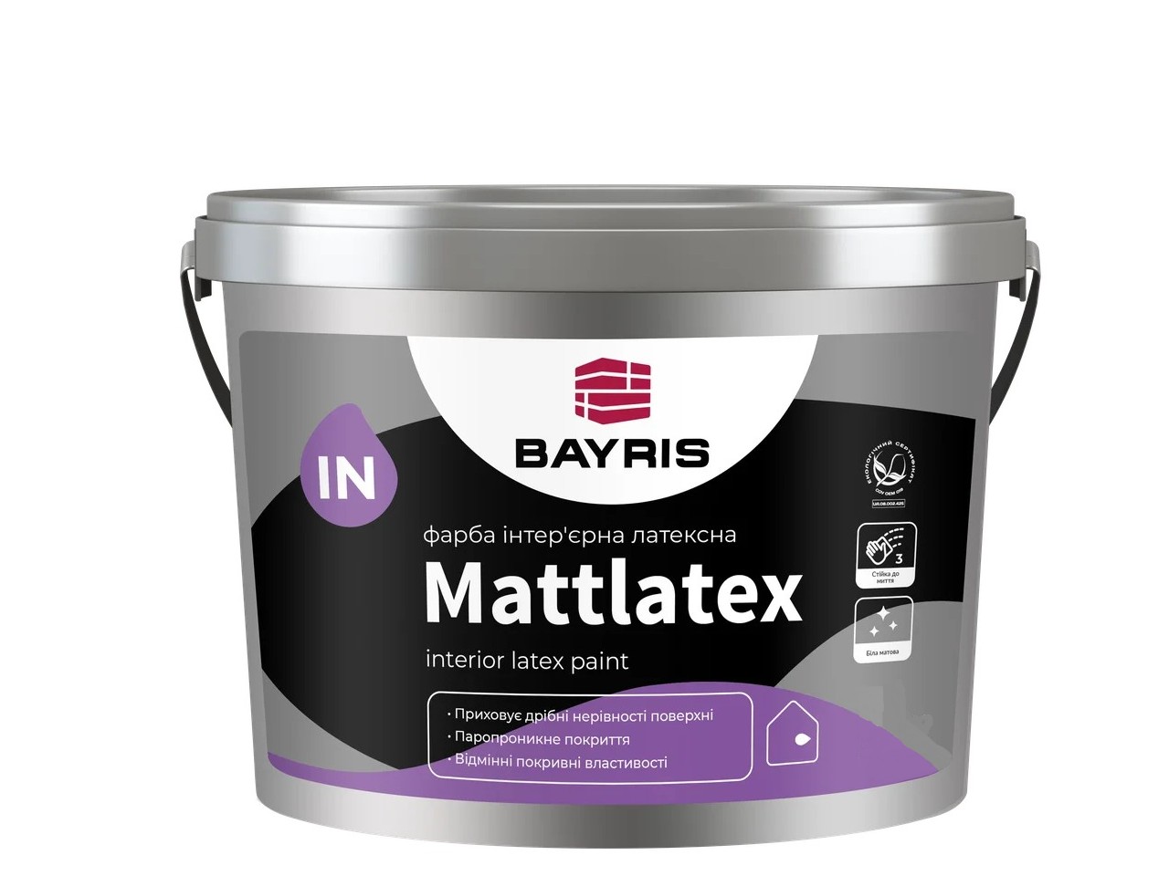 

Краска интерьерная латексная белая матовая Mattlatex Bayris 4.2 кг