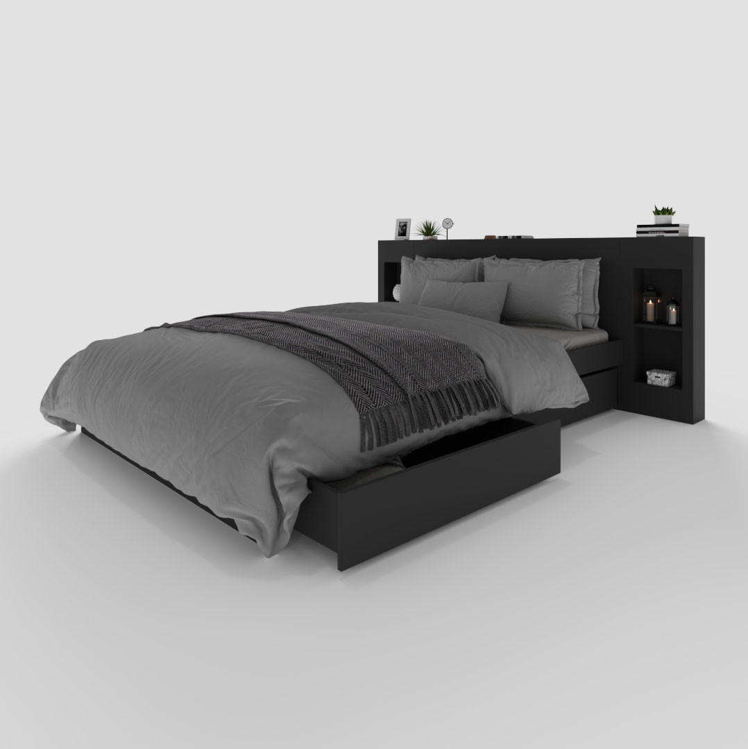 

Кровать с оганайзерами 1400 х 2000 WOSCO М.01.10313