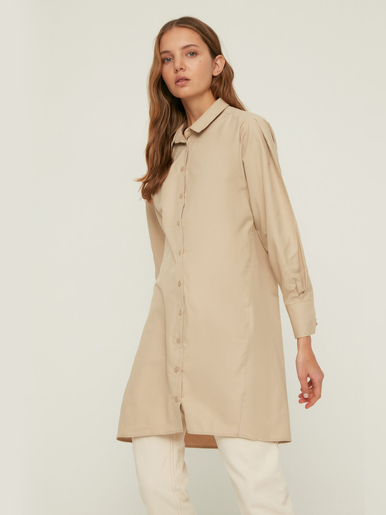 

Рубашка Trendyol TCTSS22GO0174  Beige, Рубашка Trendyol TCTSS22GO0174 36 Beige