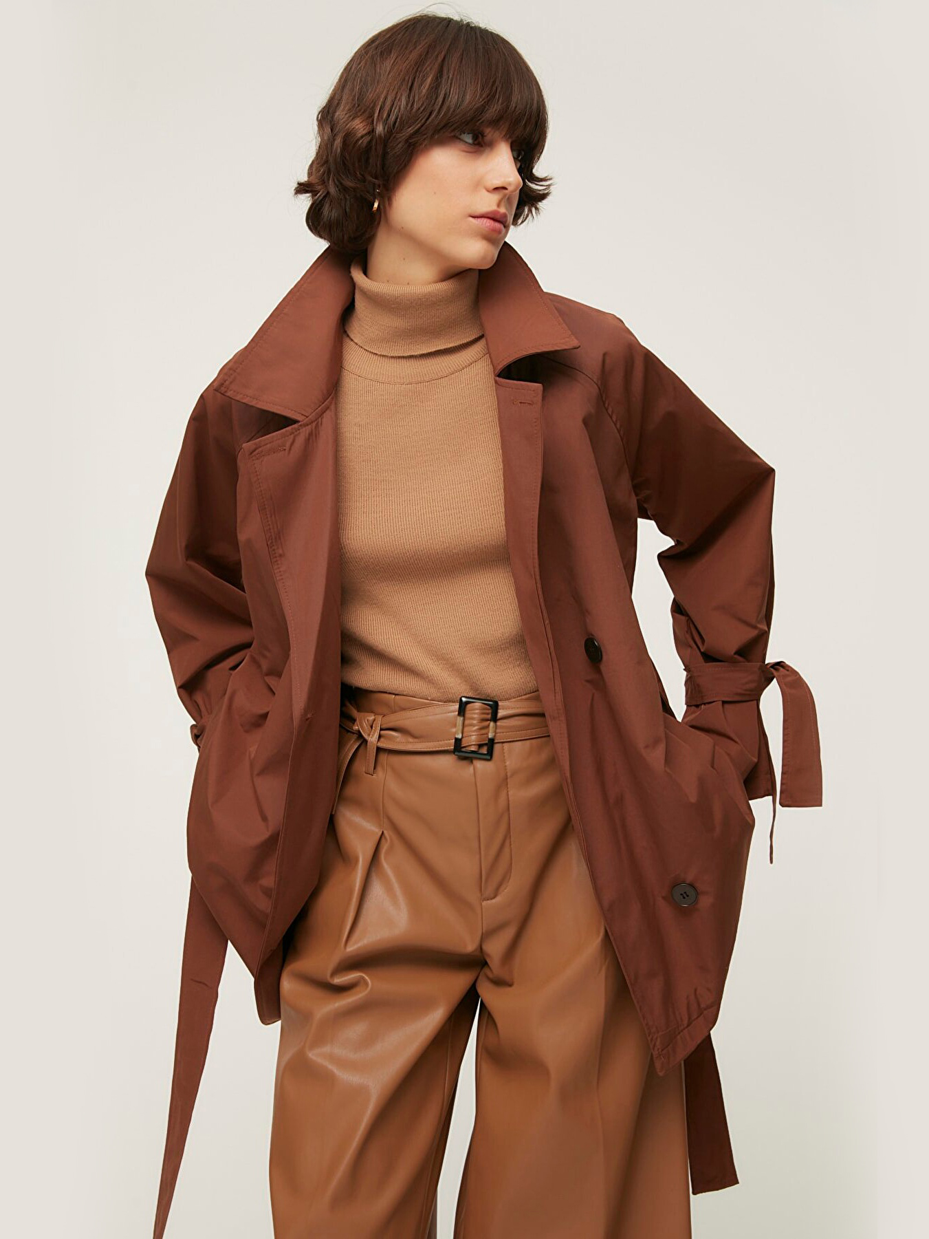 

Плащ Trendyol TWOSS21TR0002  Brown, Плащ Trendyol TWOSS21TR0002 34 Brown