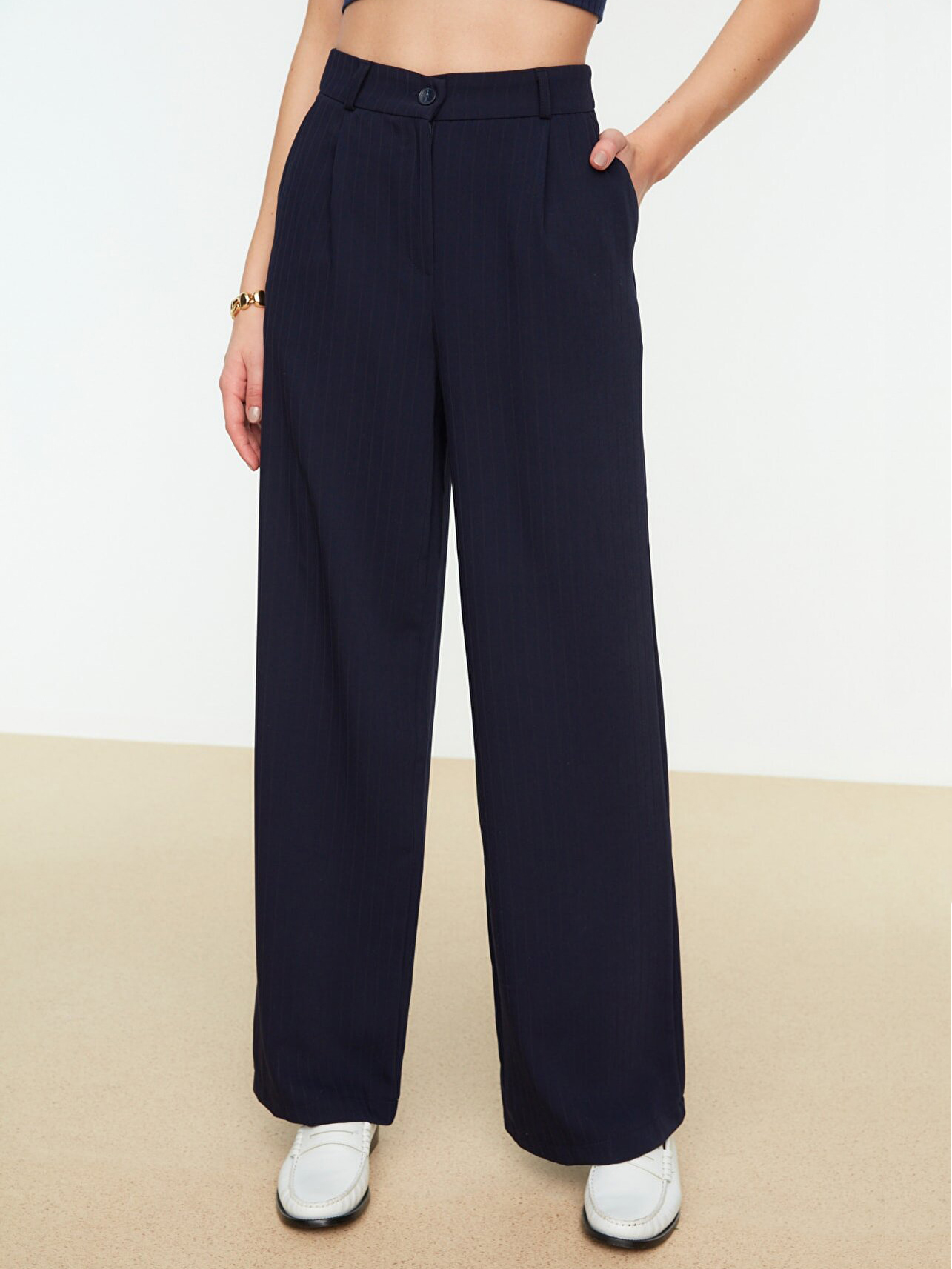 

Брюки Trendyol TWOSS22PL0100  Navy, Брюки Trendyol TWOSS22PL0100 42 Navy
