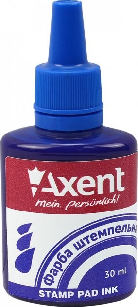 

Штемпельная краска синяя 30мл Axent 7301-02-А 12 шт.