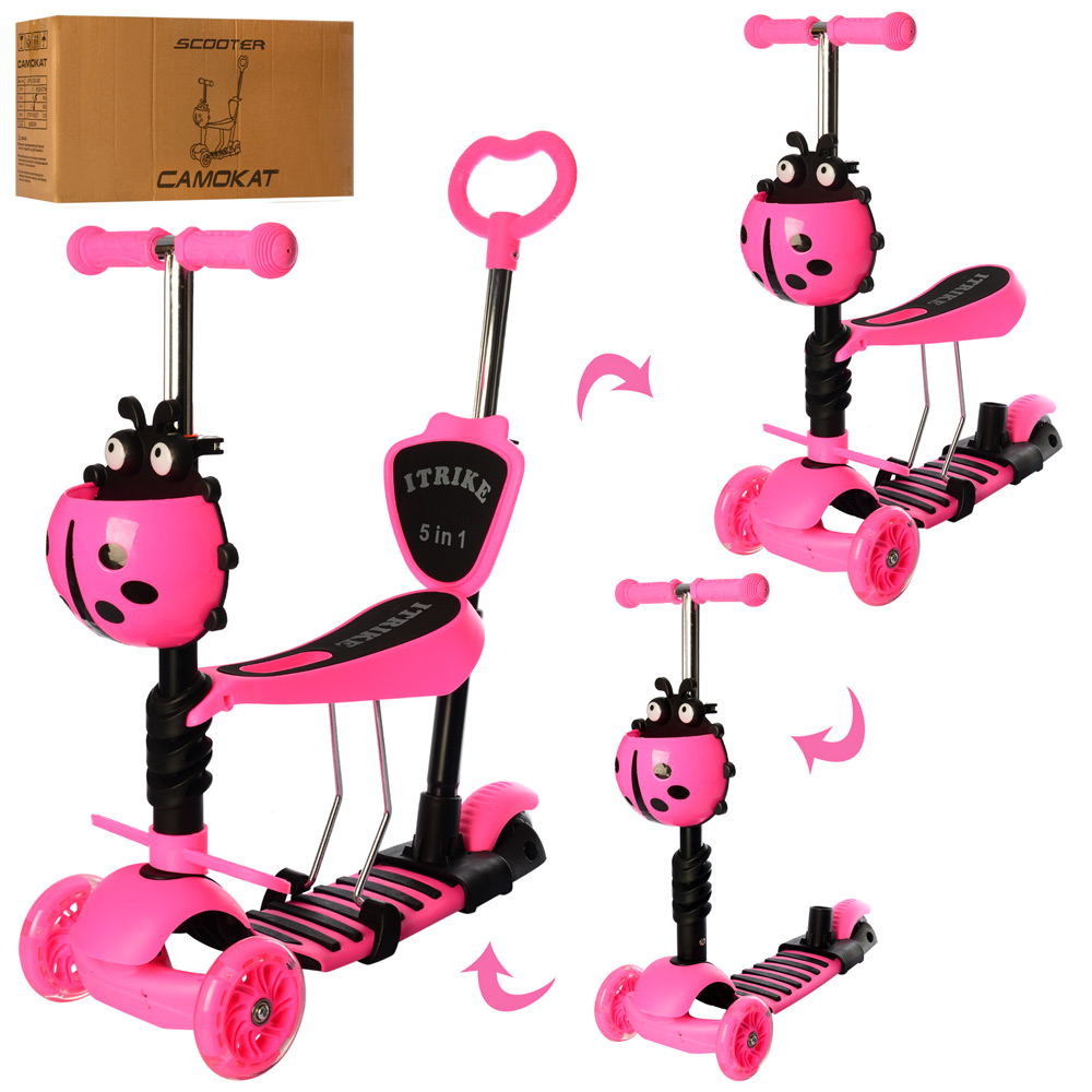 

Самокат iTrike MAXI JR 3-026-P1 розовый