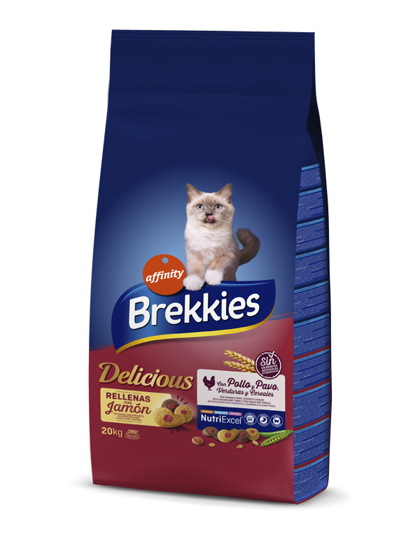 

Сухой корм Brekkies Cat Delice Meat для взрослых кошек с курицей 20 кг