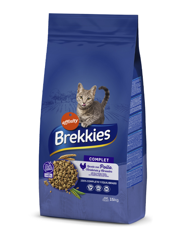 

Сухой корм Brekkies Cat Complet с курицей и овощами 15 кг