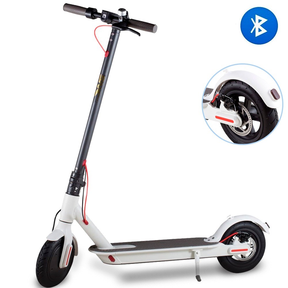 

Электросамокат складной E-Scooter 7118 регенерация заряда при торможении Белый
