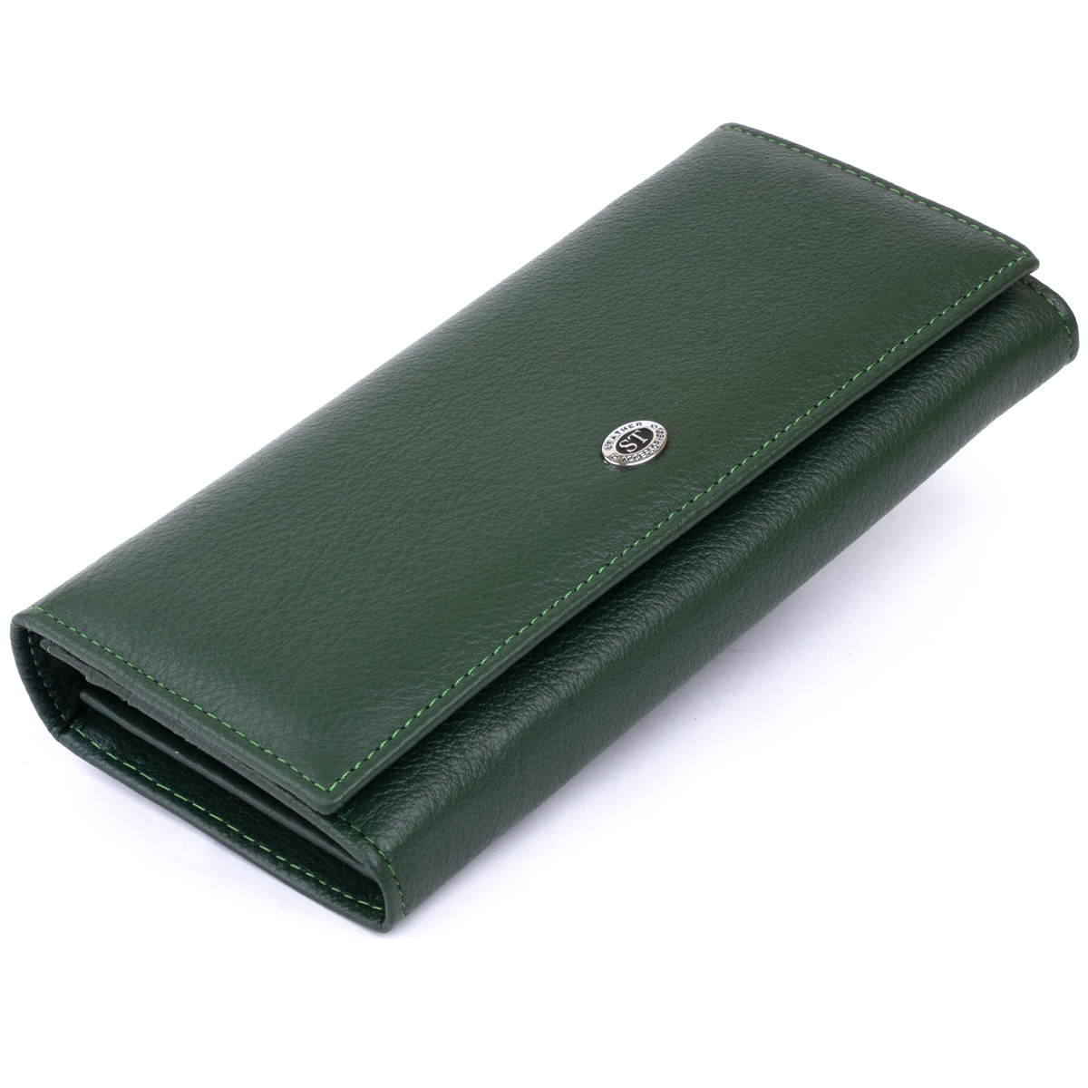 

Женский кожаный кошелек 18,5х9х2 см ST Leather Зеленый