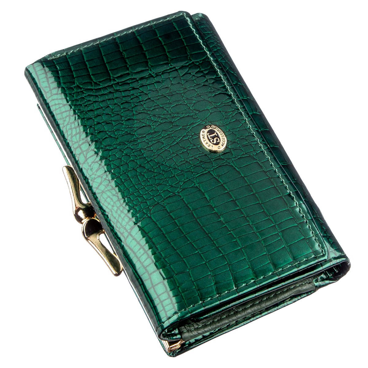 

Женский кожаный кошелек 13х8 см ST Leather Зеленый