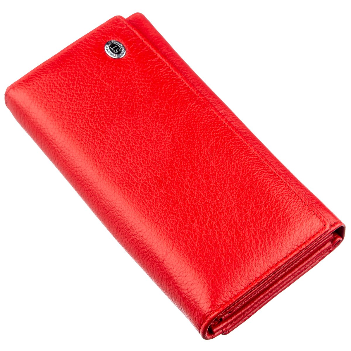 

Женский кожаный кошелек-визитница 17х9 см ST Leather Красный