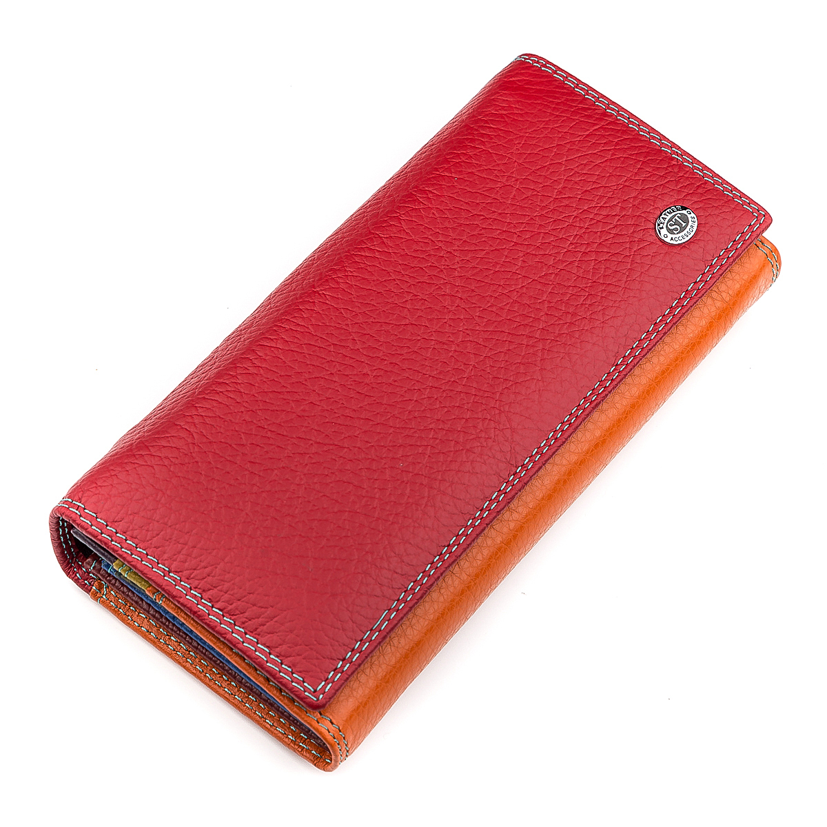 

Женский кожаный кошелек 18,5х9х3,5 см ST Leather Красный