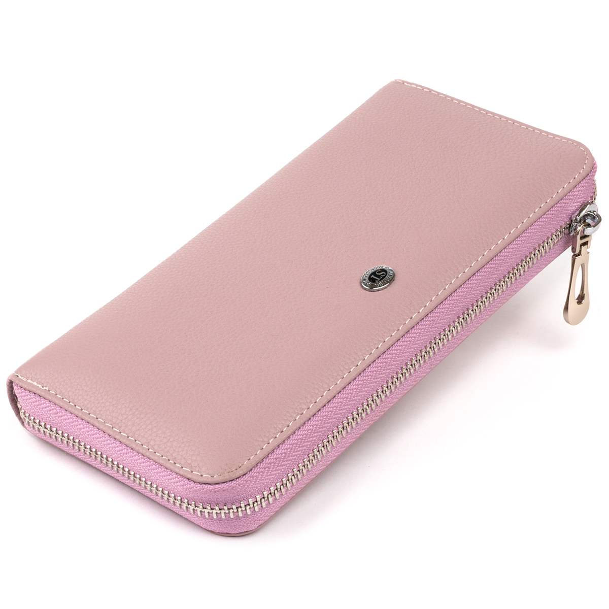 

Женский кожаный кошелек-клатч 20х9,5х2,3 см ST Leather Розовый