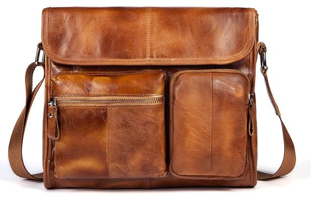 

Мужская кожаная сумка 28х23х6,5 см Vintage Коричневый