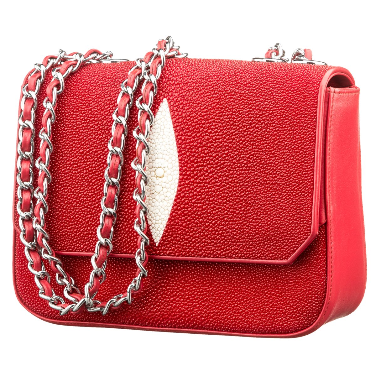 

Женский кожаный клатч 19,5х13х6 см STINGRAY LEATHER Красный