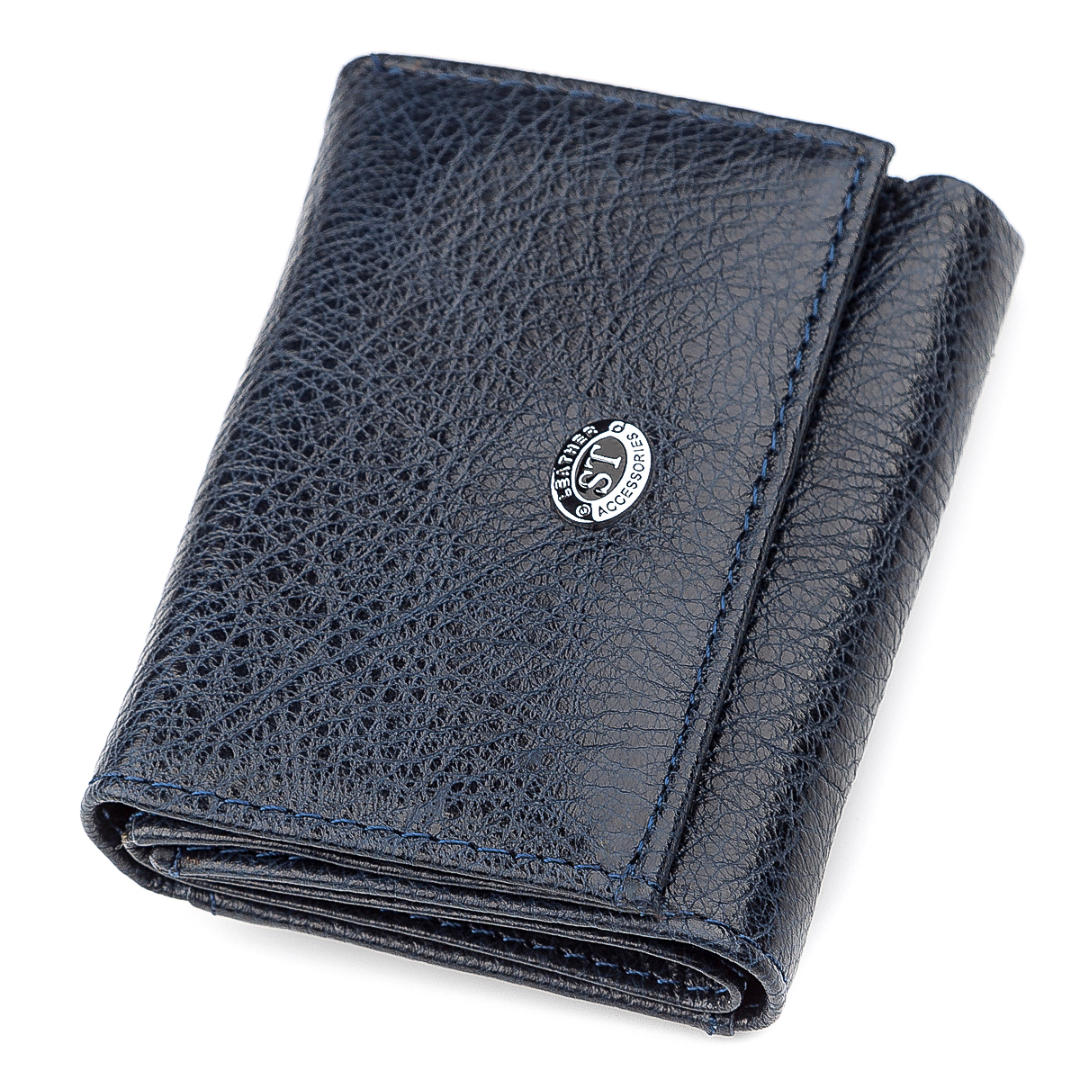 

Женский кожаный кошелек 7,5х9,5х2,5 см ST Leather Синий