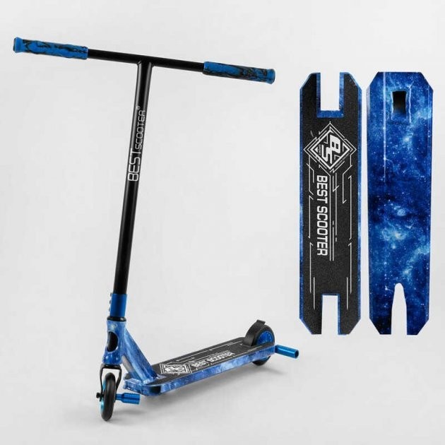

Самокат трюковый Best Scooter BS-99588 HIC-система, ПЕГИ, алюминиевый диск и дека с ПРИНТОМ, колёса PU, d=110мм, ширина руля - 60 см, в коробке