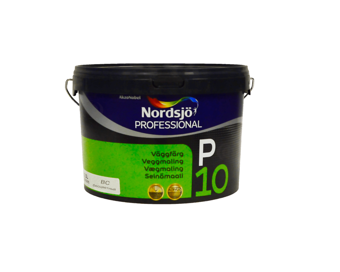 

Акриловая краска Sadolin Professional P10 для стен и потолка, бесцветная, BC, 2,33 л