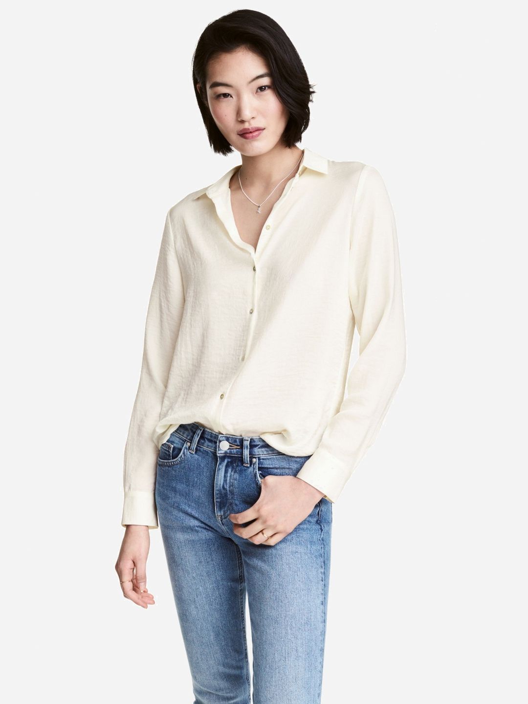

Рубашка H&M 0478735  Молочная, Рубашка H&M 0478735 46 Молочная