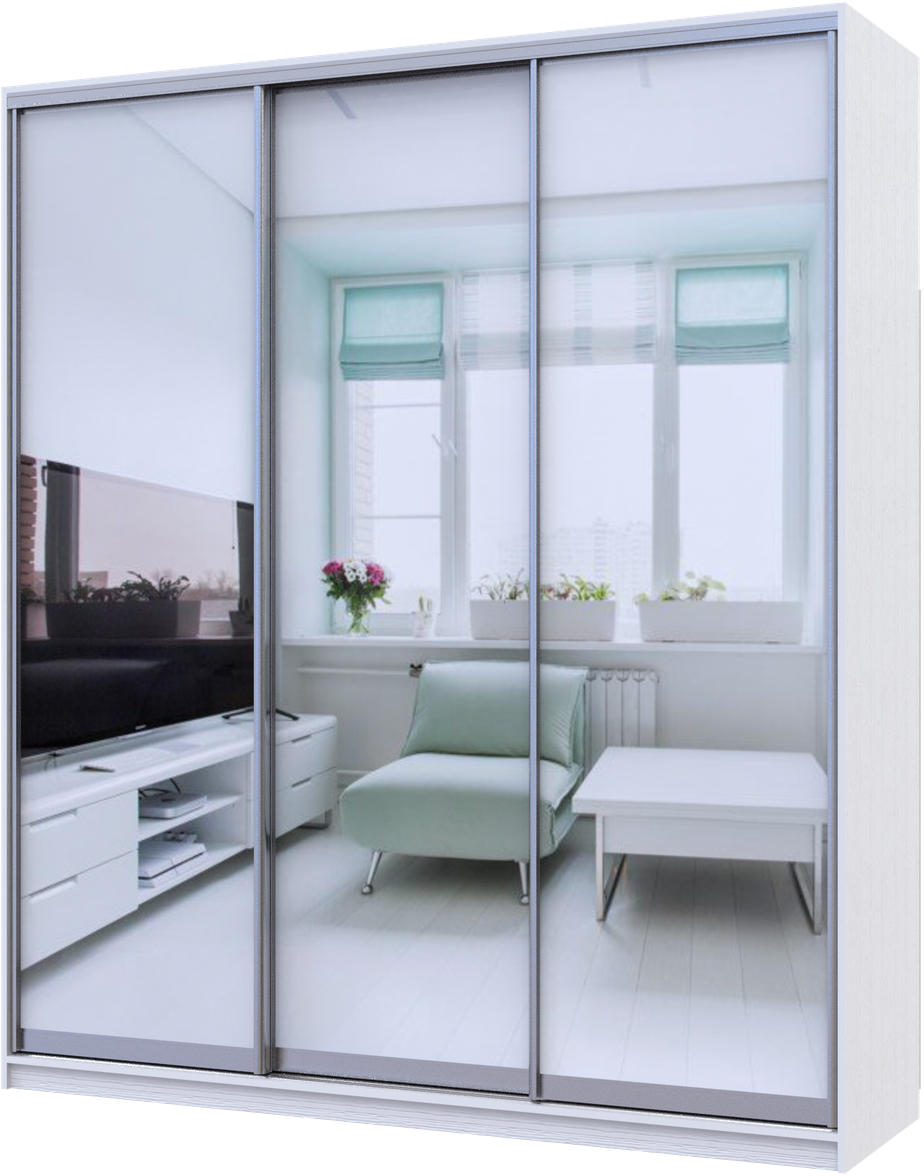 

Шкаф купе Сити 24 Doros under the order Белый 3 Зеркала 208х60х240 см