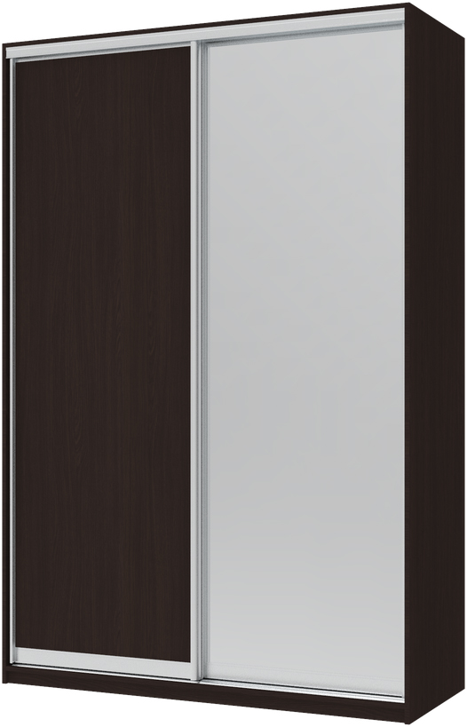 

Шкаф купе Сити Лайт Doros under the order Венге 1 ДСП / 1 Зеркало 150х60х225 см