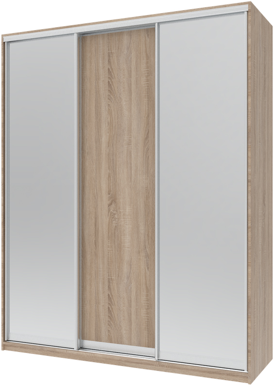 

Шкаф купе Сити 24 Doros under the order Дуб сонома 1 ДСП / 2 Зеркала 208х60х240 см