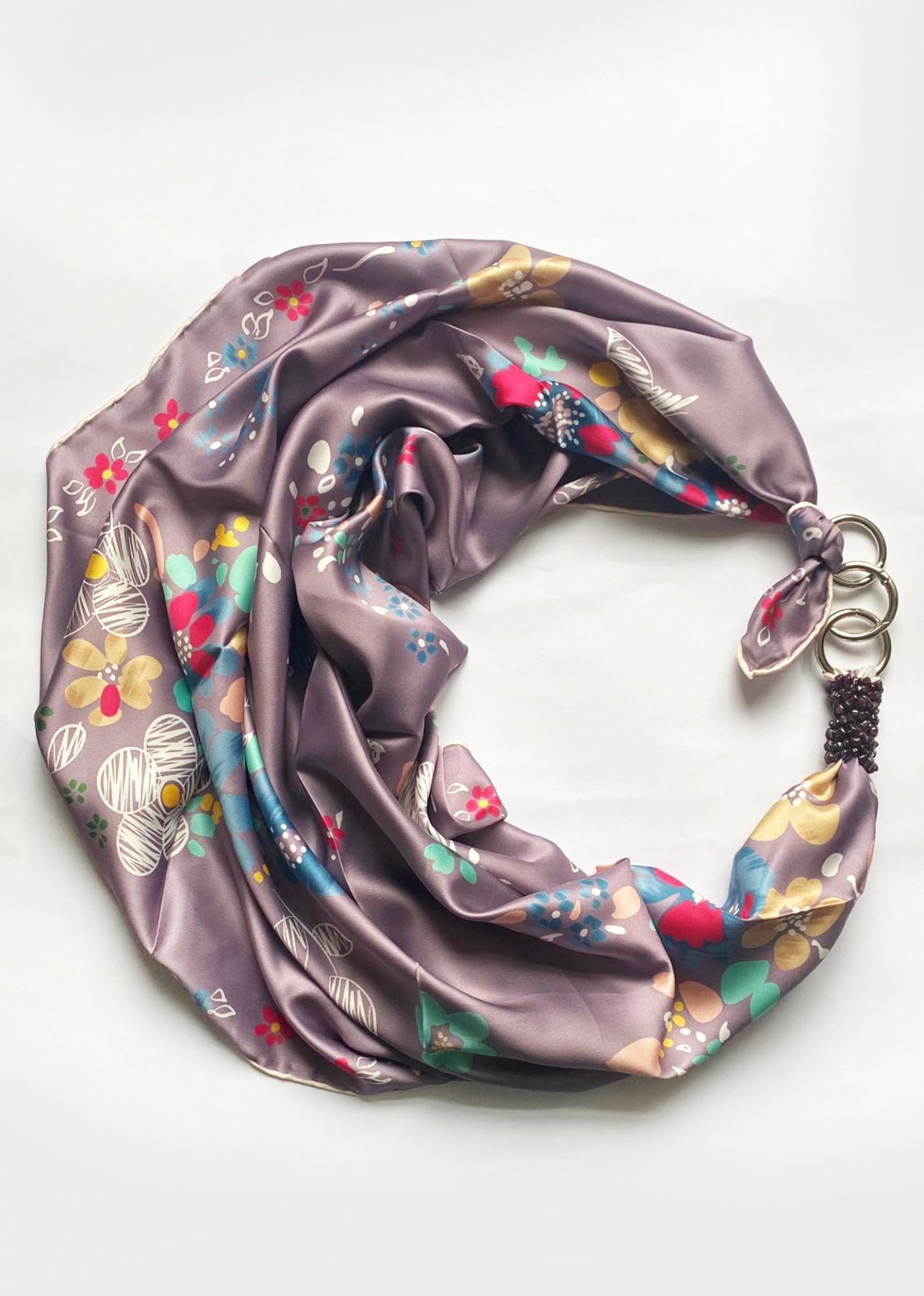 

Дизайнерский платок "Черничные ночи" коллекция VIP от бренда my scarf, подарок женщине