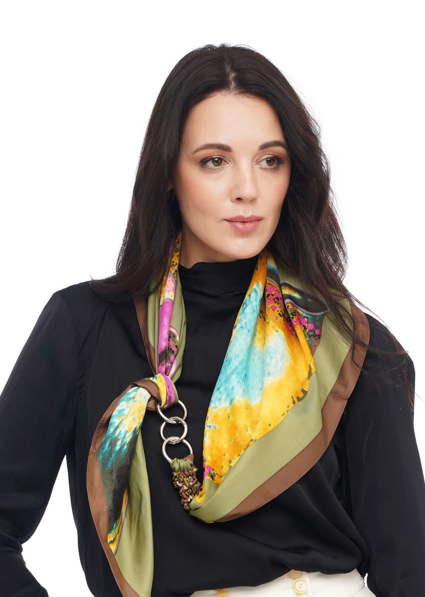 

Дизайнерский платок my scarf "Хамелеон" шейный платок, подарок женщине