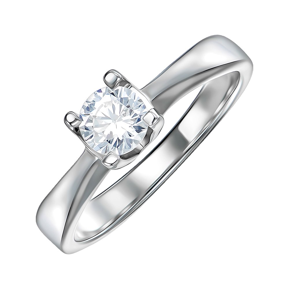 

Серебряное кольцо с фианитом 000152492 17 размера