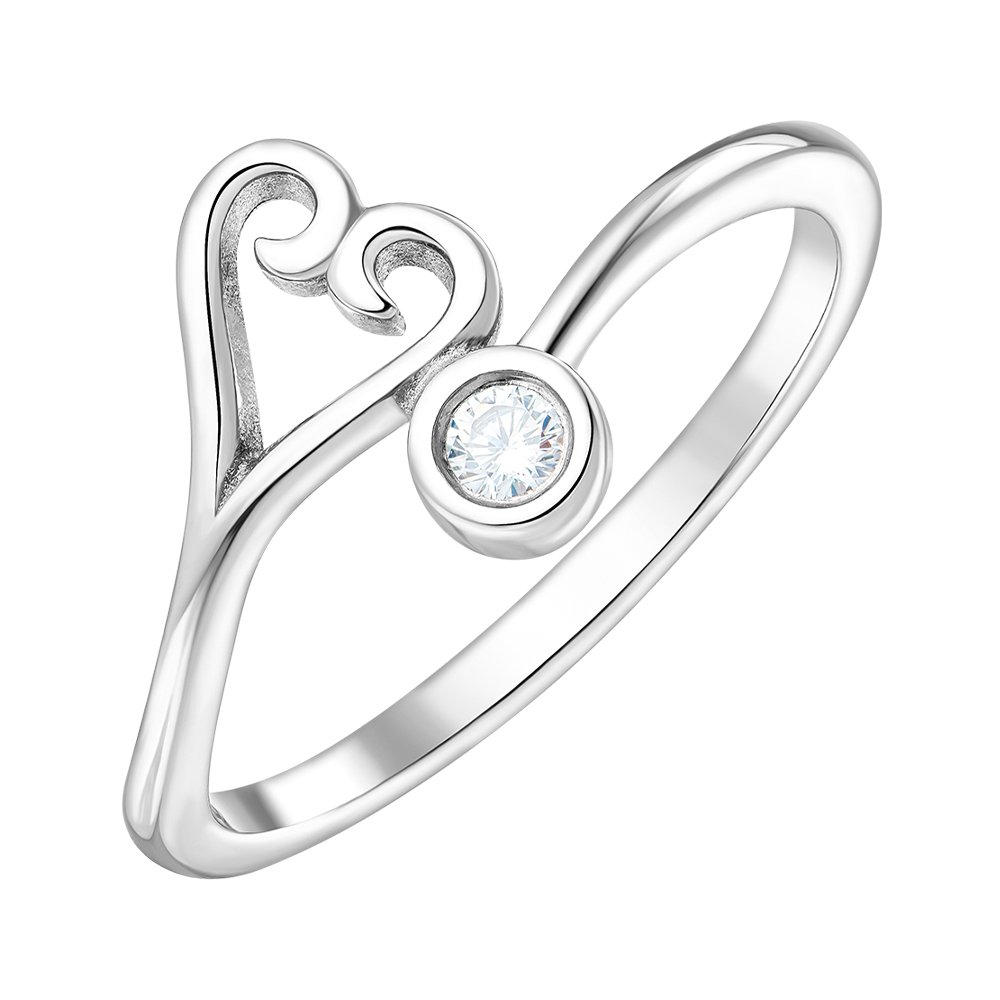 

Серебряное кольцо с фианитом 000149286 15.5 размера