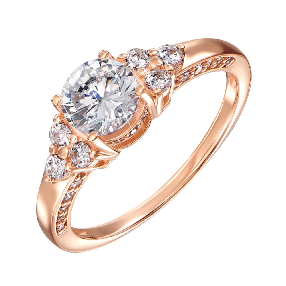 

Кольцо из красного золота с фианитами Tesori Zirconia 000151337 16.5 размера